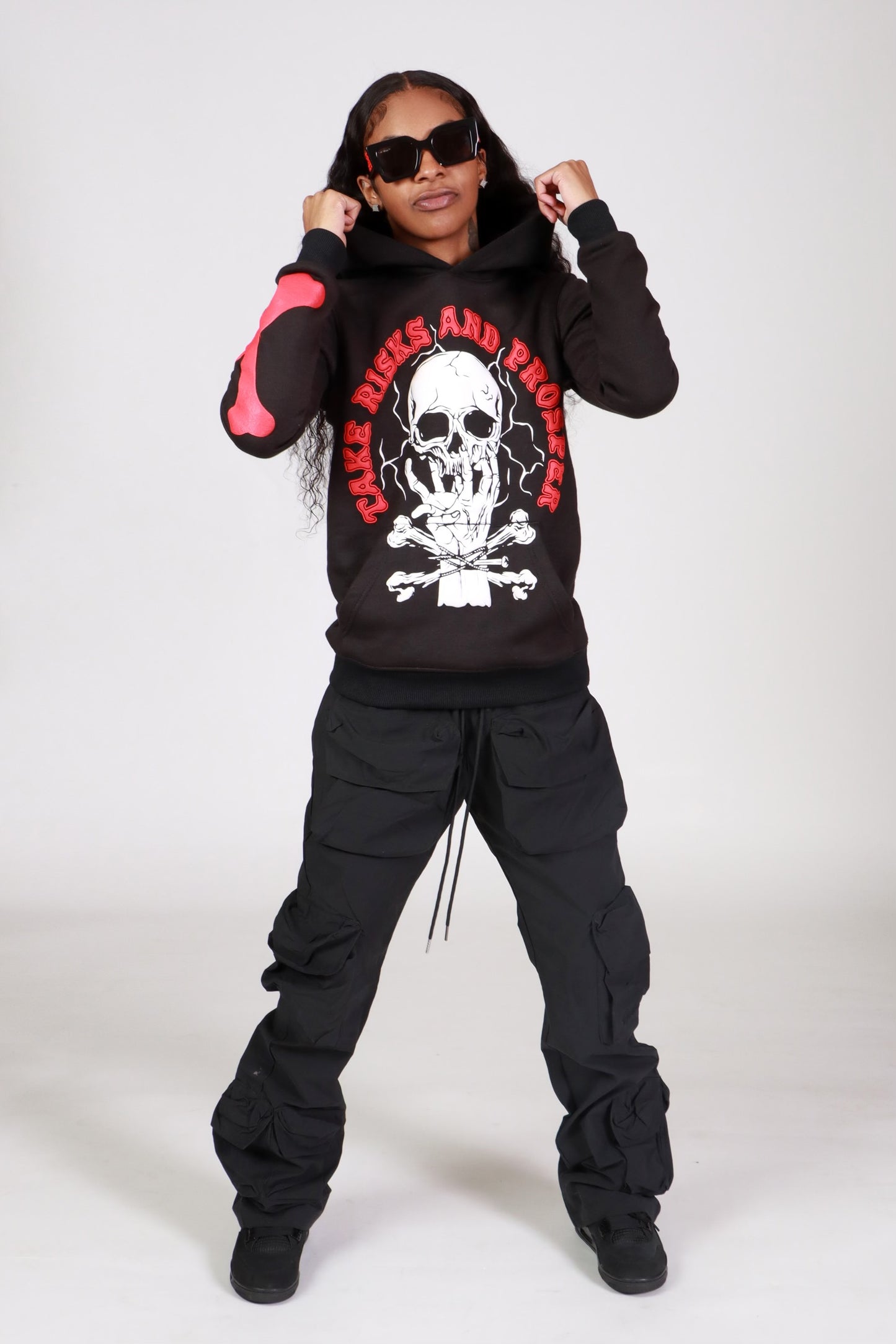 Black/Red "TRAP" Hoodie