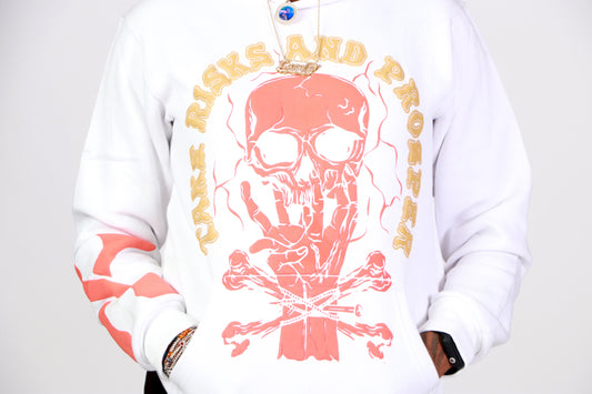 White/Orange "TRAP" Hoodie
