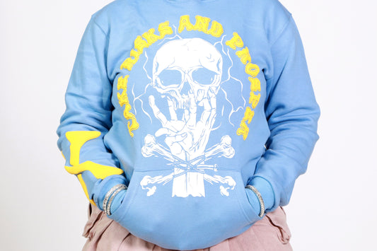 Blue/Yellow "TRAP" Hoodie
