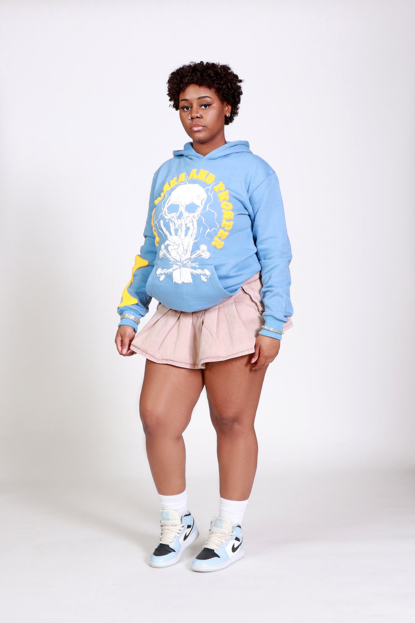 Blue/Yellow "TRAP" Hoodie
